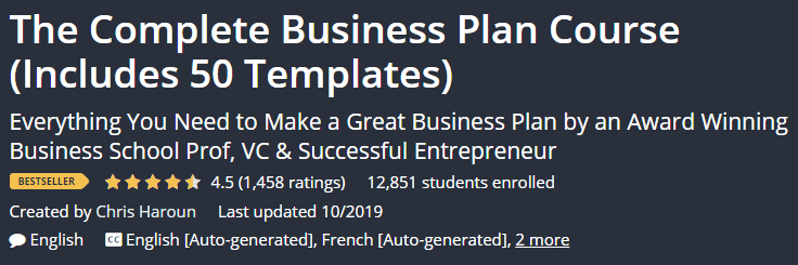 the complete business plan course