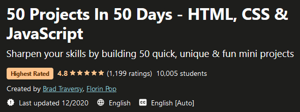 Udemy – 50 Projects In 50 Days – HTML, CSS & JavaScript 2020-12 ...