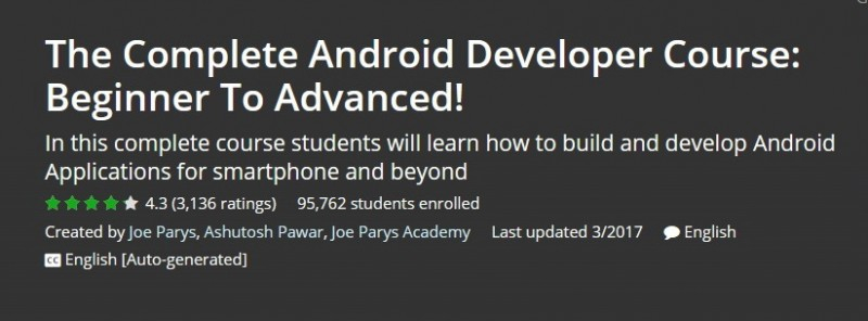 Udemy – The Complete Android Developer Course: Beginner To Advanced ...